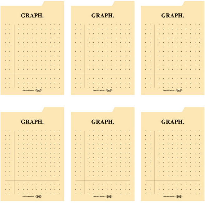 플레픽 스티키 점착식 인덱스 메모지 13 GRAPH, 옐로우, 6개