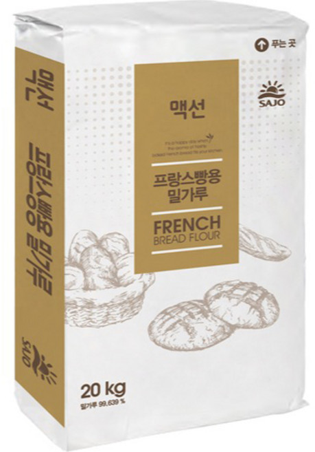 맥선 프랑스빵용 밀가루, 20kg, 1개