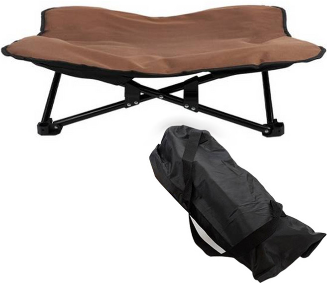 아펙토 강아지 캠핑의자 + 파우치 세트, 브라운, 1개