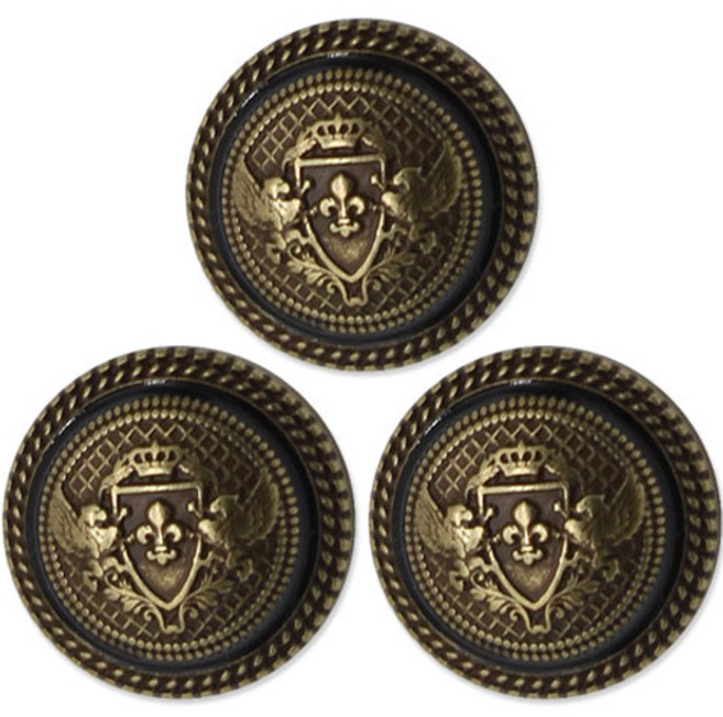 동대문단추왕 메이슨2 단추 23mm, 청동엔G, 3개