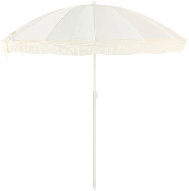 빈슨메시프 초대형 감성 캠핑 비치 태슬 파라솔 2.4m 일반형, 베이지