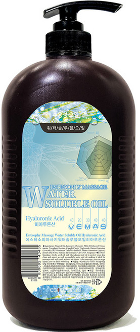 에스테소피 워터솔루블 마사지 오일 히아루론산, 1L, 1개