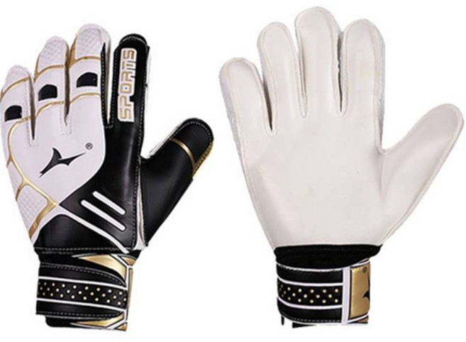 히즈플랜 축구 골키퍼 장갑 양손 세트, 블랙, 1세트