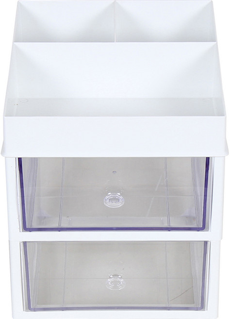 슬림미니 화장품 소품 정리함 특대서랍 3단, 화이트, 1개