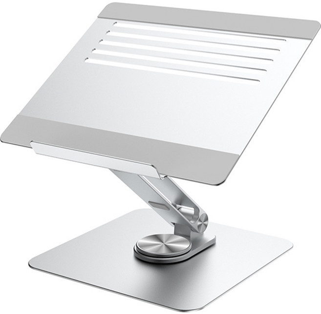 빅트랙 회전형 접이식 노트북 거치대 VIC-LS02, 실버, 1개