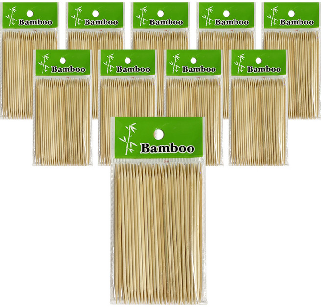 대나무 양면 산적 꼬지 10cm, 10개, 50개입