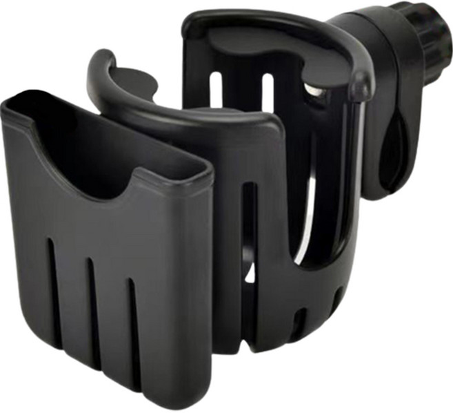 브로키 유모차 2 in 1 컵 핸드폰 홀더, 1개, 블랙