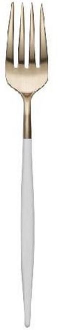 달퍼 마이아 디너 포크, 화이트 + 골드, 1개