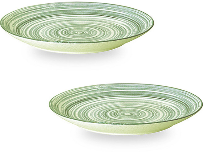 로슬린 도해 원형접시, 그린, 2개