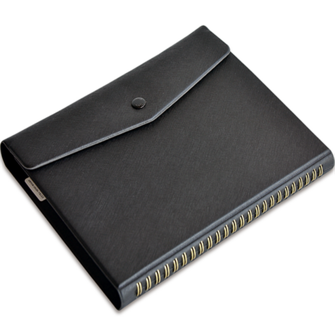 플레픽 스프링 젠틀 위클리플래너 만년형 다이어리, 블랙