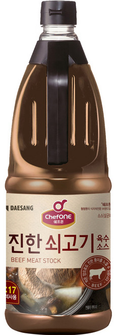 쉐프원 진한쇠고기육수 소스 PET, 2kg, 1개