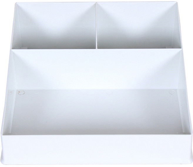 화장품 소품 슬림미니 정리함 1단, 화이트, 1개