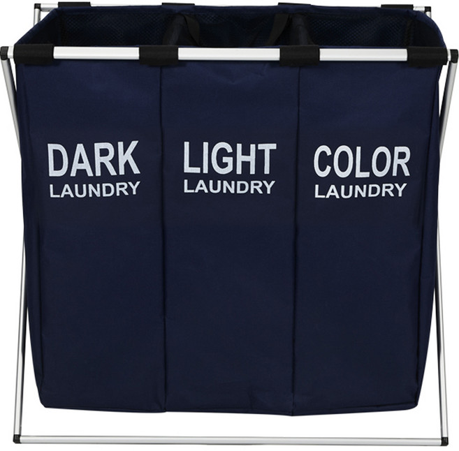 강블리 빨래바구니 3칸, 네이비