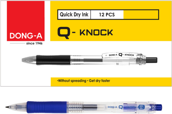 동아 Q노크 볼펜 0.4mm, 파랑, 12개