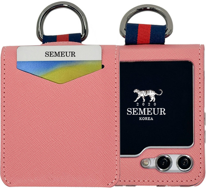 스메르 루미노스 힌지보호 가죽 링고리 카드수납 휴대폰 케이스