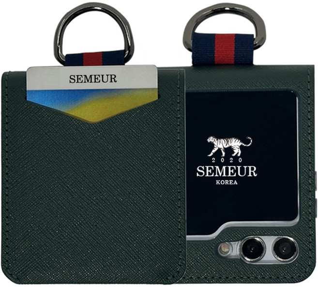 스메르 루미노스 힌지보호 가죽 링고리 카드수납 휴대폰 케이스