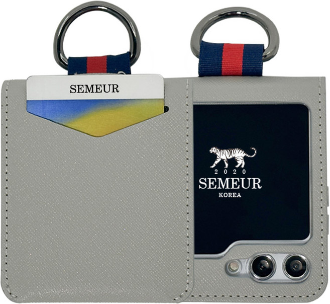 스메르 루미노스 힌지보호 가죽 링고리 카드수납 휴대폰 케이스