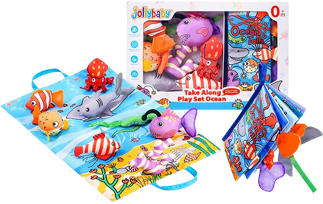 jollybaby 兒童遊戲墊觸覺發展玩具組, 海洋系列