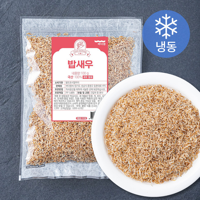 바다원 국내산 밥새우 (냉동), 100g, 1개입, 1개