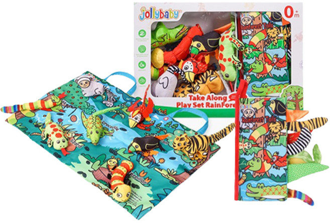 jollybaby 兒童遊戲墊感官發展玩具組, 熱帶雨林系列
