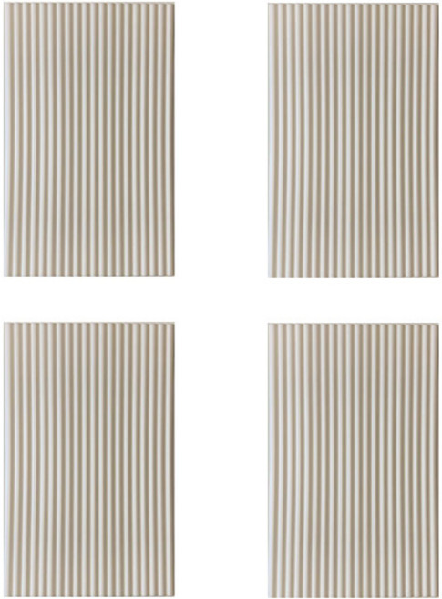 퍼니월 셀프 인테리어 템바보드 동글이 벽지 4p, 화이트