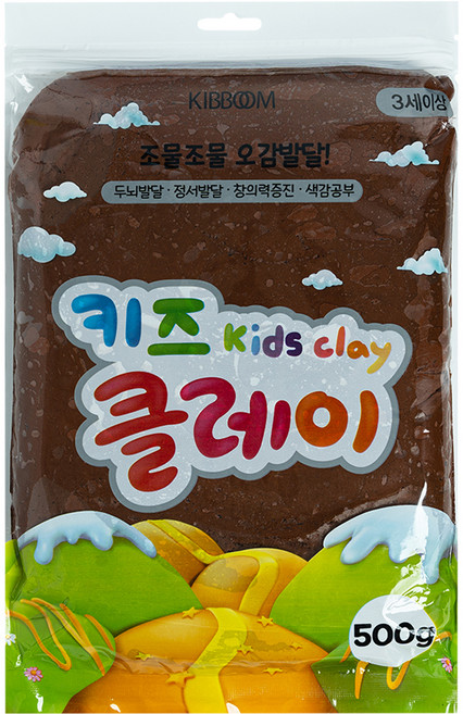 키즈 클레이, 갈색, 500g, 1개