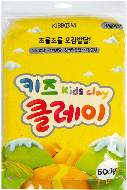 키즈 클레이, 노랑, 500g, 1개