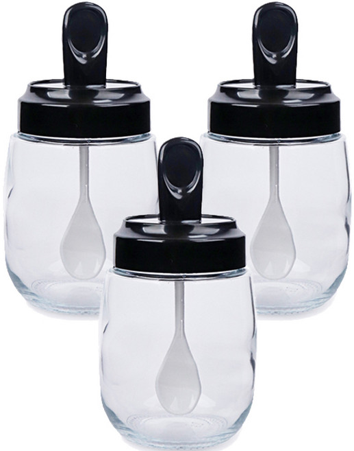 인블룸 간편한 양념통 스푼형 블랙, 3개, 양념통 3p