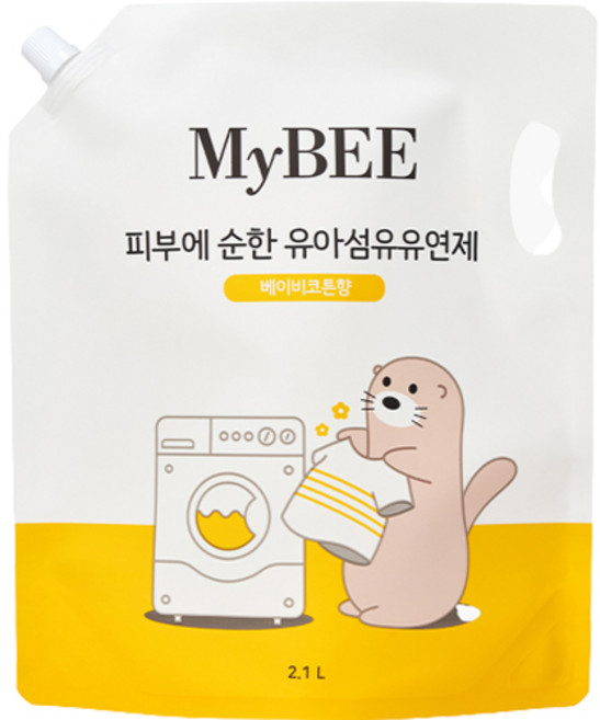 마이비 피부에순한 유아 섬유유연제 베이비코튼향 리필, 2.1L, 1개