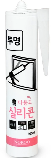 노루페인트 하우홈 다용도 실리콘 투명, 1개 - 쿠팡
