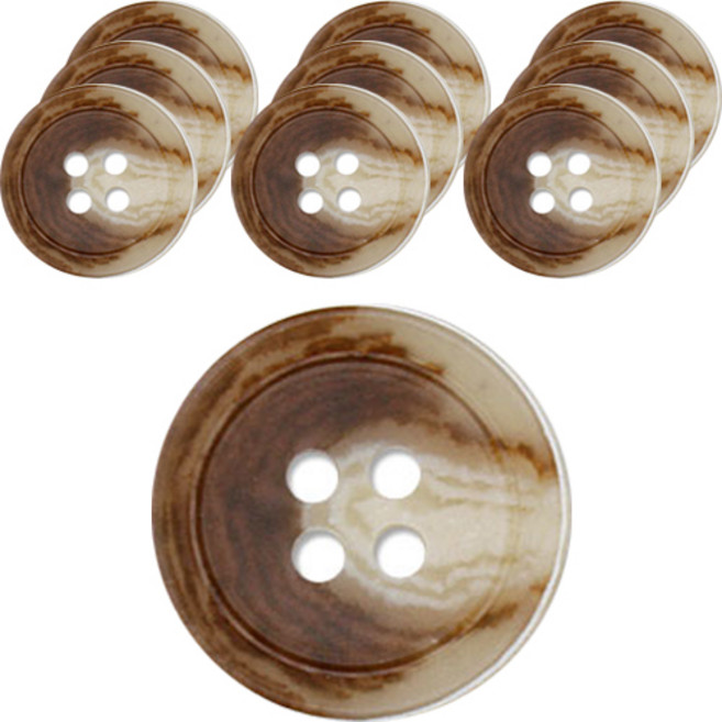 동대문단추왕 1094 N4 단추 20mm, 브라운 43, 10개