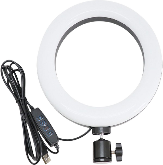 바라보고 LED 링라이트 방송 촬영용 조명 16cm, 1개