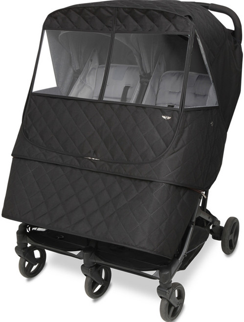 마니또 멜란지 패딩 트윈 유모차 방한커버, 다이아블랙, 1개