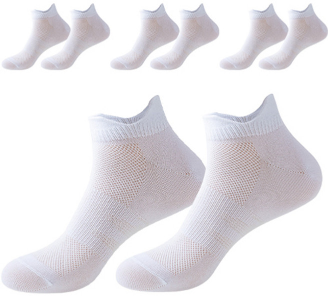 남성용 르블랑 런닝 마라톤 스포츠 양말 4종세트, 화이트, 1세트