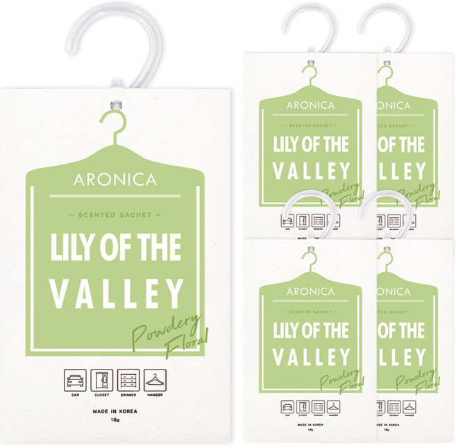 아로니카 센티드 샤쉐 본품, 18g, 5개, 릴리오브더밸리