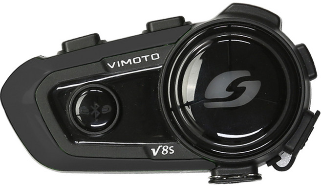 Vimoto 오토바이 헬멧 전용 블루투스 헤드셋 풀세트, V8s, 블랙 + 실버 + 그린