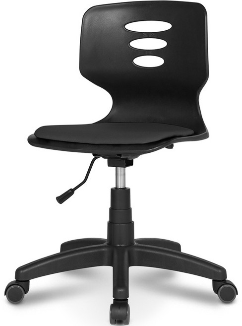 체어포커스 하이백 책상 의자 패드형 RT-PAD, 블랙 + 블랙