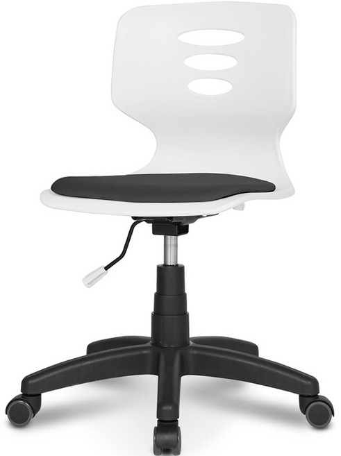 체어포커스 하이백 패드형 책상의자 RT-PAD, 화이트 + 블랙