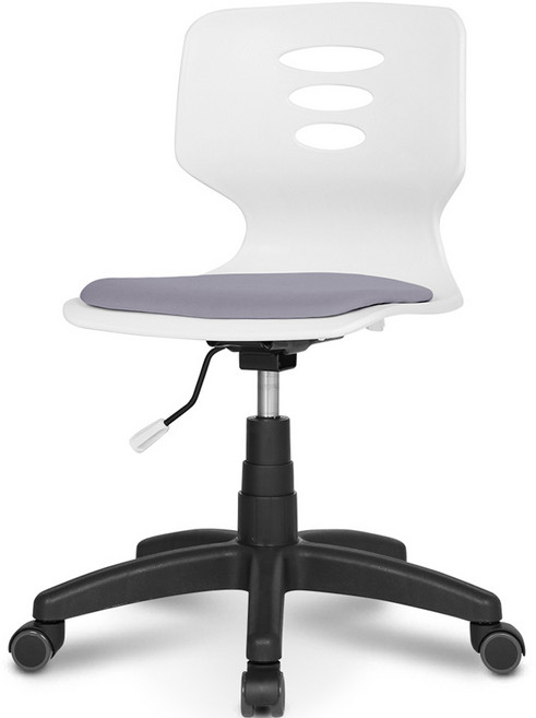 체어포커스 하이백 패드형 책상의자 RT-PAD, 화이트 + 그레이