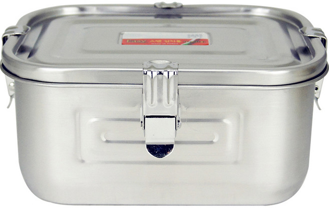 키친아트 무광택 이지 스텐 사각 김치통, 3L, 1개