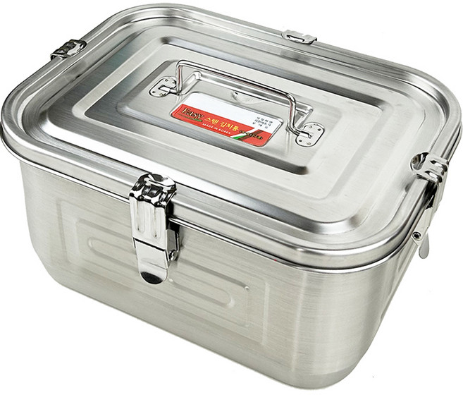 키친아트 무광택 사각 스텐 김치통, 8L, 1개