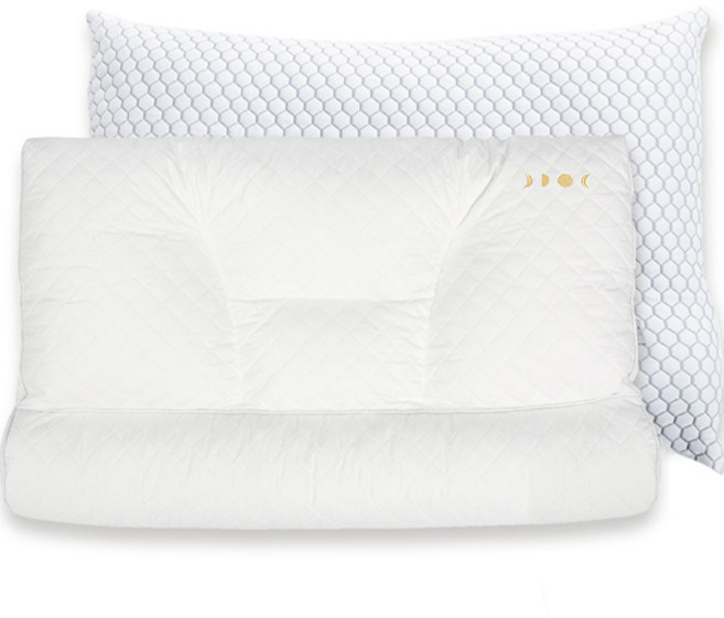 수면공감 이지핏 우유베개 + 냉감 커버 세트, 화이트, 1세트