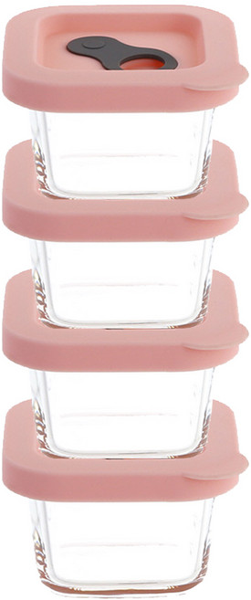 플라라 실리콘 정사각 오븐 글라스 170ml, 3개, 단품