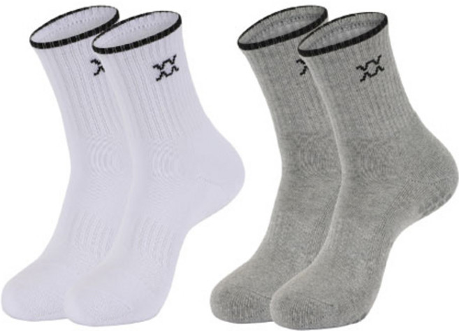 REXY 임팩트 맥스그립 미드 중목 양말 2족 세트, 믹스팩, 1세트