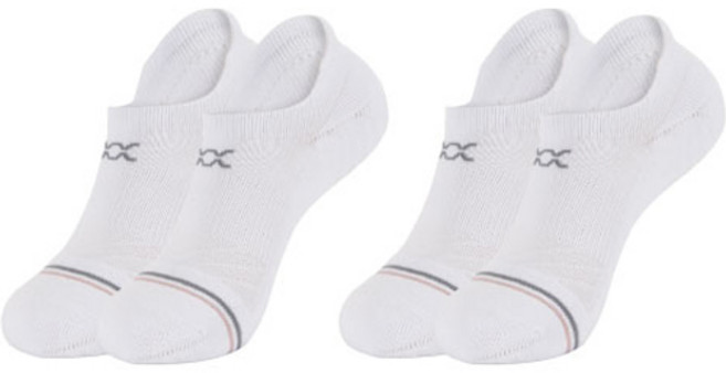 REXY 클럽 맥스그립 스니커즈 발목 양말 2족 세트, 화이트팩
