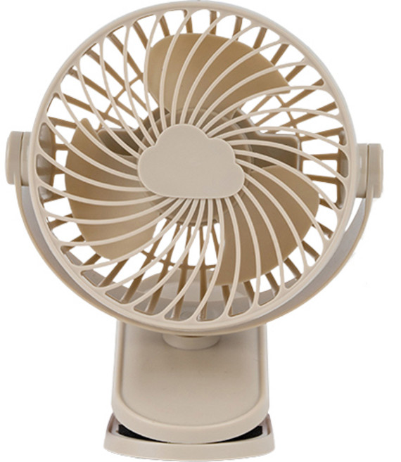 리틀클라우드 3단 풍속 집게형 BLDC 모터 유모차 선풍기, 1개, 샌드베이지