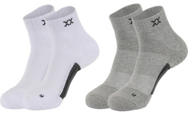 REXY 아이언 밸런스 앵클 단목 양말 2족, 믹스팩, 1세트