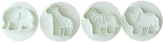 아기자기 스탬프 쿠키틀 동물원 4종 세트 MP087, 1세트