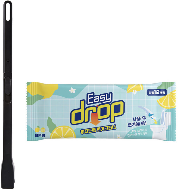 이지드롭 변기크리너 뉴핸들팩 레몬향, 블랙, 1개