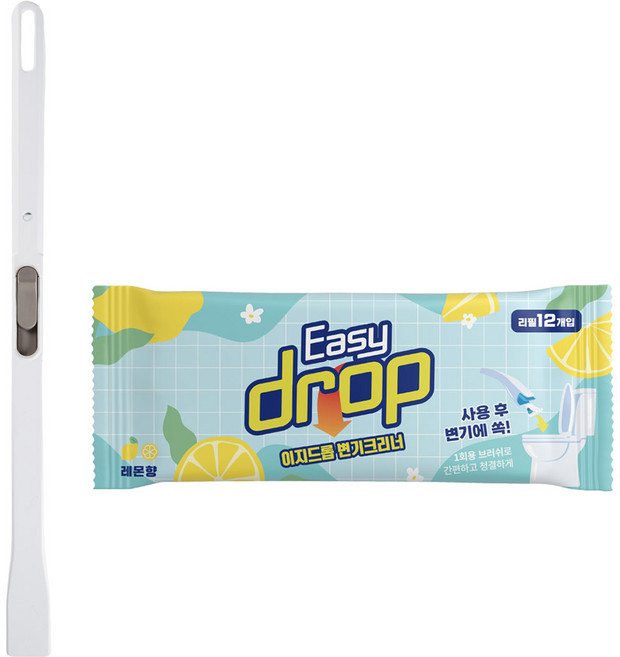 이지드롭 변기크리너 뉴 핸들팩 레몬향, 그레이, 1세트